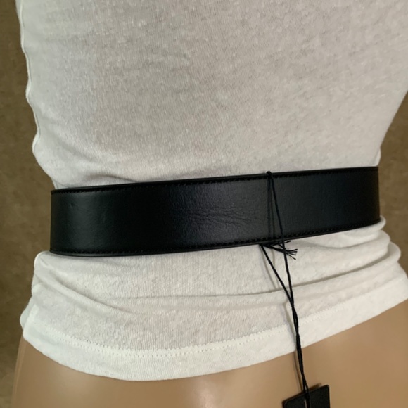 Versace Square Buckle Tribute Belt in Black